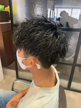 ショート メンズパーマ/難波/ 心斎橋　室園亮佑のヘアスタイル