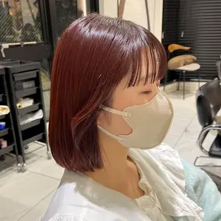 ミディアム カラー ナミ🩶暗髪/暖色 ❤️/透明感/縮毛のヘアスタイル