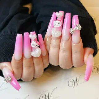 ロング ネイルサロン ダブルのネイルデザイン