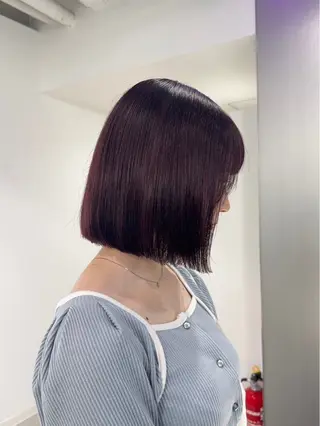 ミディアム miku/ラベンダー 透明感カラー🪻❤︎のヘアスタイル