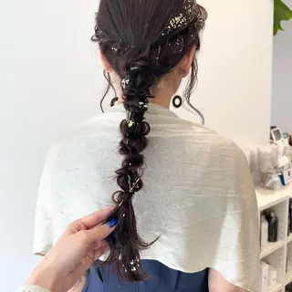 ロング ヘアアレンジ octo所属・梅澤 杏菜のヘアスタイル