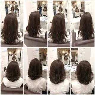 ミディアム Aile所属・酸性ストレート／カラ ー/山下高明のヘアスタイル