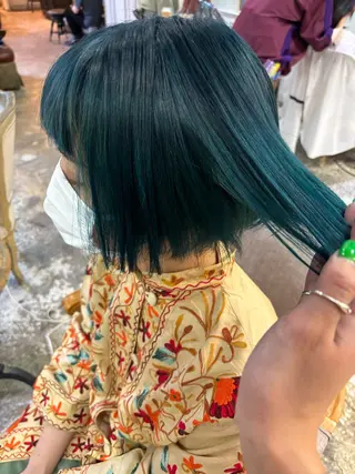 ショート カラー RUKA 美容院×ネイリストのネイルデザイン