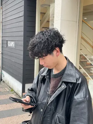 ショート パーマ メンズ パーマ/フェード🔥 佐々木波人のヘアスタイル