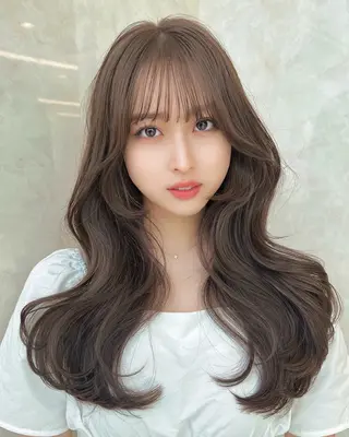 ロング 韓国顔まわり/前髪 /レイヤー/いつきのヘアスタイル