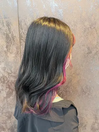 セミロング カラー メンズ特化/ パーマChihoのヘアスタイル