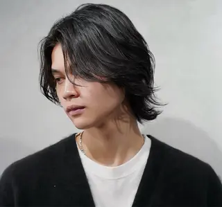 パーマ メンズ 小尾 優然のヘアスタイル