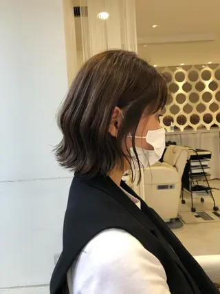 ミディアム カラー レイヤー×髪質改善✨ 渋谷/佐藤侑哉のヘアスタイル