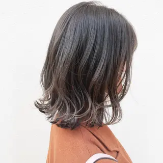 ミディアム カラー 嶋佐 昌大 シマサマオのヘアスタイル