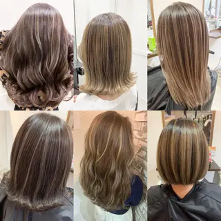 カラー 縮毛矯正/髪質改善 /レイヤー/韓国のヘアスタイル