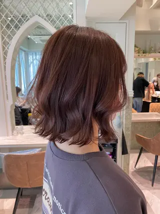 ショート カラー 艶カラー/ボブ /似合わせ/田口愛那のヘアスタイル