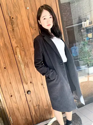 セミロング カラー パーマ MIRUCO by KURAKU所属・⭐️ハイトーンカラー ⭐️メンズパーマ達成のヘアスタイル