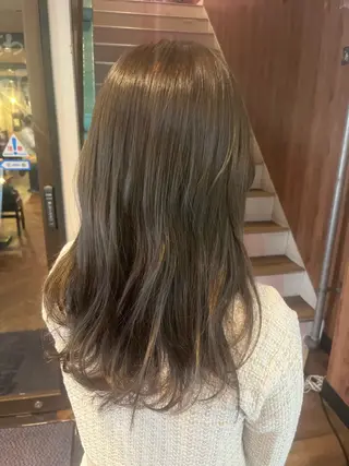 ミディアム カラー パーマ ヘアアレンジ メンズ 暗髪透明感カラー/ インナー/小島良太のヘアスタイル