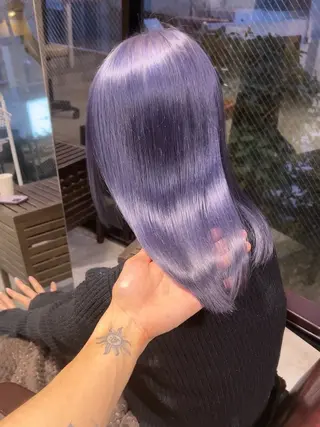 ミディアム カラー 艶髪カラー✨似合わせ No.1🥇渡辺康貴のヘアスタイル