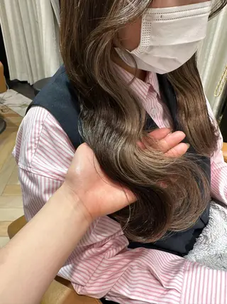 ロング カラー ブリーチなし/暖色/ 透明感/ririkaのヘアスタイル