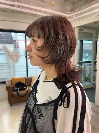 ミディアム 💥ウルフカット デザインあんな💥のヘアスタイル