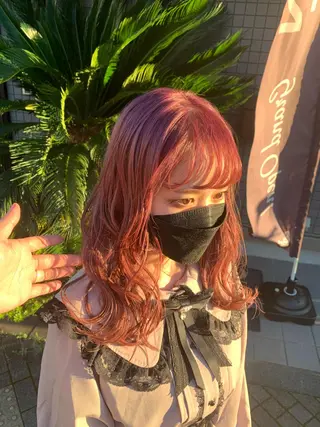 セミロング カラー hairworksbadass所属・菊地 旬のヘアスタイル