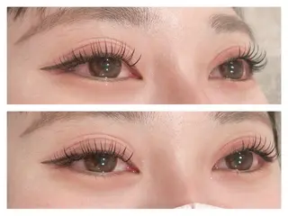 マツエク・マツパ 透明感カラー💙 束感まつげ🪼海月のヘアスタイル