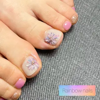 ネイル Rainbow nailsくろちゃんのネイルデザイン
