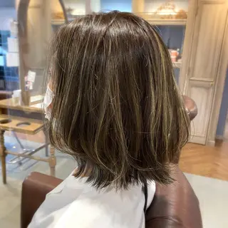 ミディアム カラー メンズパーマ 西條真治のヘアスタイル