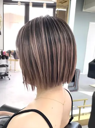 ショート senjyu GINZA所属・バレイヤージュ/ハイ ライト/庄司鉄平のヘアスタイル