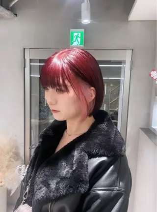 セミロング カラー 湯田 竜也のヘアスタイル