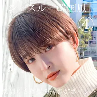 ショート ショートヘア くすみカラー、大場猛のヘアスタイル