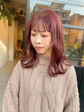 ミディアム カラー 美容室 SOLASのヘアスタイル