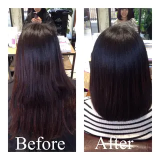 ミディアム カラー アオガミ （前髪顔周りカット）のヘアスタイル