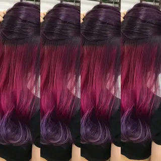ロング カラー ハイトーン💫 エクステ💫maiのヘアスタイル
