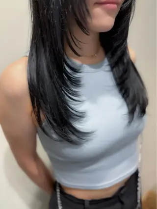 セミロング カラー ducha所属・DUCHA Tomida naoのヘアスタイル