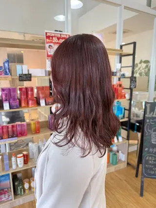 ミディアム カラー 鹿児島 聖来のヘアスタイル