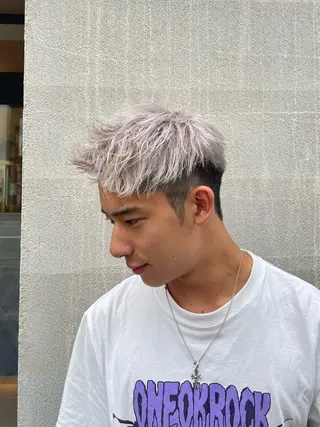 ショート カラー パーマ メンズ 【再現性120%】 🔥龍也リュウヤ🔥のヘアスタイル