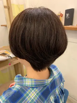 ショート カラー 【髪質改善】【美髪】 【ツヤ髪】ほしのちりのヘアスタイル