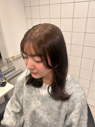 ミディアム カラー 愛結 暖色カラー🎀🩰のヘアスタイル