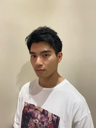 ショート メンズ 韓国ヘア/髪質改善/ レイヤー/ブラウンのヘアスタイル