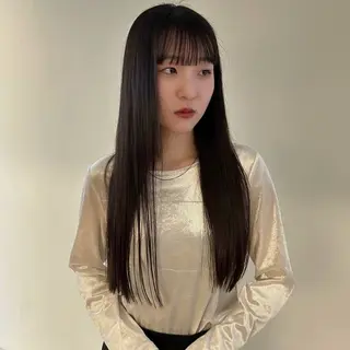 ロング nonoka オリーブ/グレージュのヘアスタイル