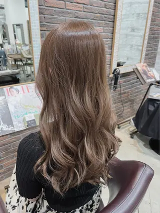 ロング カラー パーマ ヘアアレンジ 五反田 美容院☆張 明星☆韓国ヘアのヘアスタイル