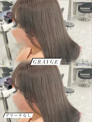 セミロング カラー ヘアアレンジ Ella所属・nana【艶髪】/ レイヤー/縮毛矯正のヘアスタイル