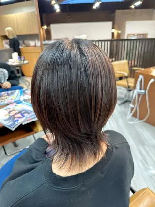 ミディアム arika オケシ リョウダイのヘアスタイル
