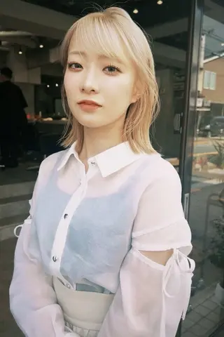 ミディアム カラー ✳︎透明感カラー✳︎ ボブ✳︎nanaのヘアスタイル