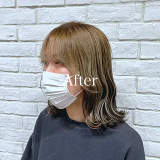 ミディアム カラー レディースヘア💫 加藤たいが🐯のヘアスタイル