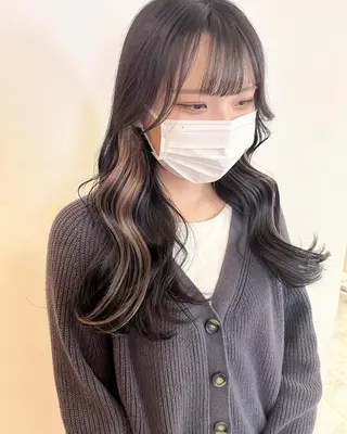 セミロング カラー ヘアアレンジ ブリーチなし/ レイヤー🌿runaのヘアスタイル