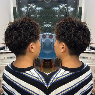 メンズ ☻モエカ/ハイトーン アレンジ メンズ☻のヘアスタイル