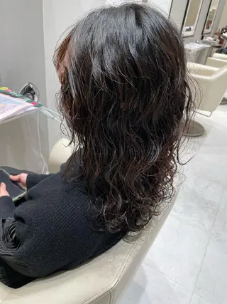 ロング パーマ k-twoたき✨艶感 カラー/美髪矯正のヘアスタイル