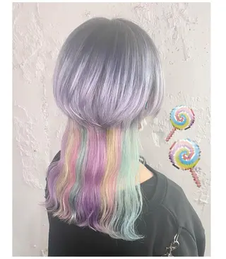 ショート カラー GARU-ガル-所属・TSUNO🦖 派手髪/オタク美容師のヘアスタイル