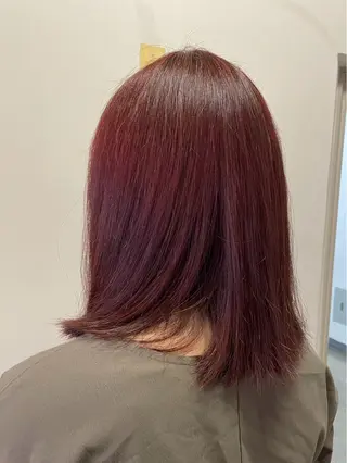 セミロング カラー 🌈透明感カラー 韓国 ミライ🇰🇷のヘアスタイル