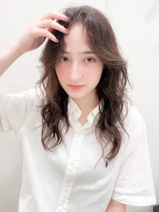 ロング カラー 似合わせカット🫧 /パーマRINAのヘアスタイル