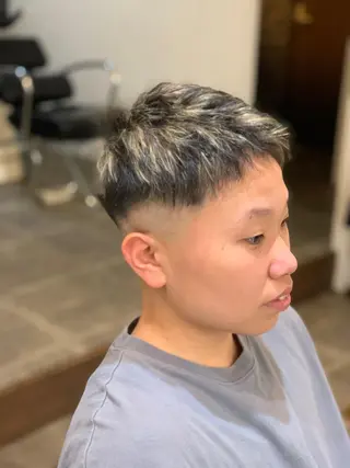 ショート カラー CECIL hair なんば店所属・メンズパーマ 艶髪☆店長☆有馬のヘアスタイル