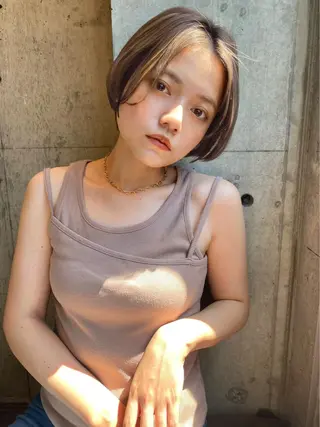 ショート カラー 似合わせカラーパーマ 🌿kitin米川のヘアスタイル